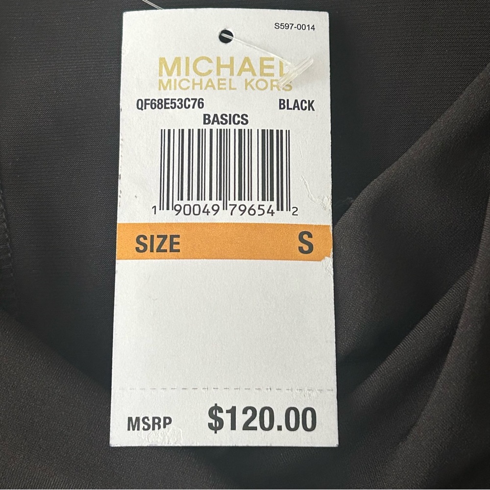 Michael Kors NEW Black short sleeve cowl neck knot tie waist cocktail dress‎ NWT - Picture 7 of 11